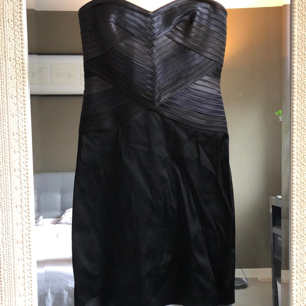 bcbg black tie dress